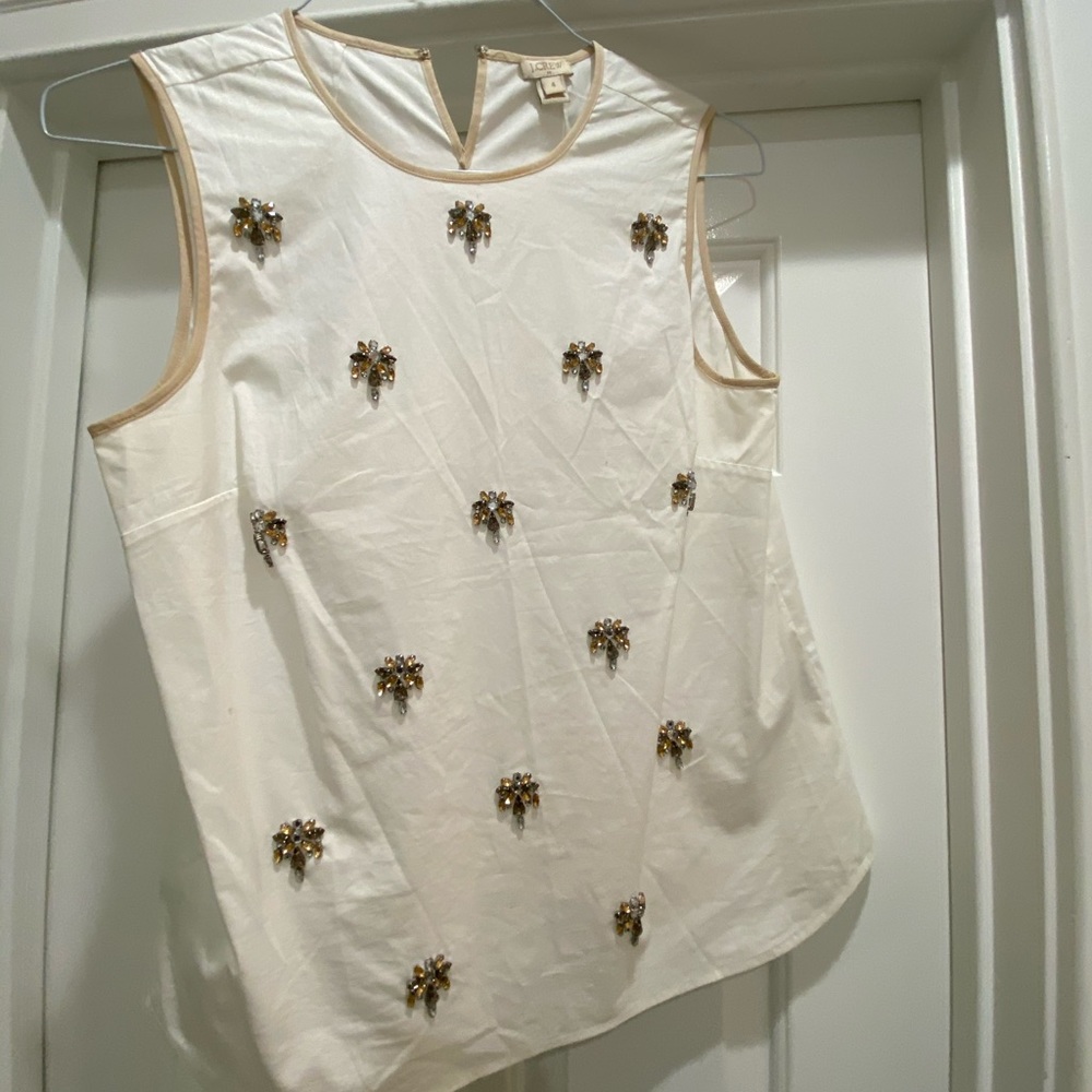J. Crew Jeweled Blouse Sz 4